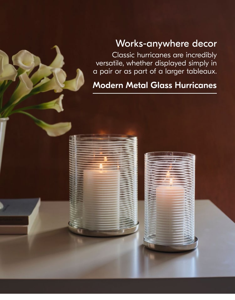 Modern Metal Glass Hurricane